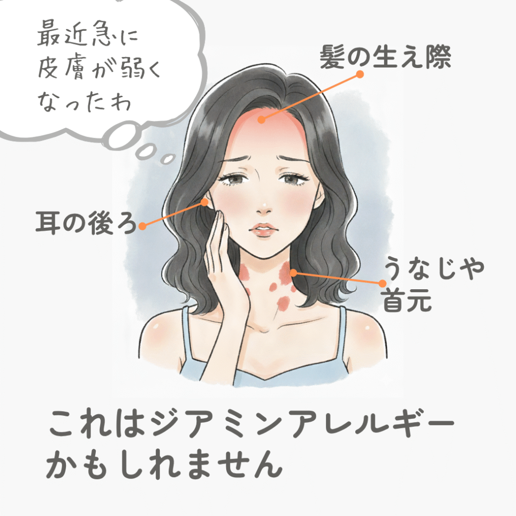 ジアミンアレルギー症状